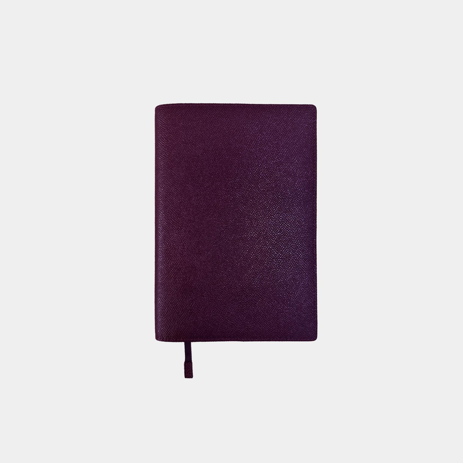 A4 fine grain leather notebook cover with lined 80gsm paper