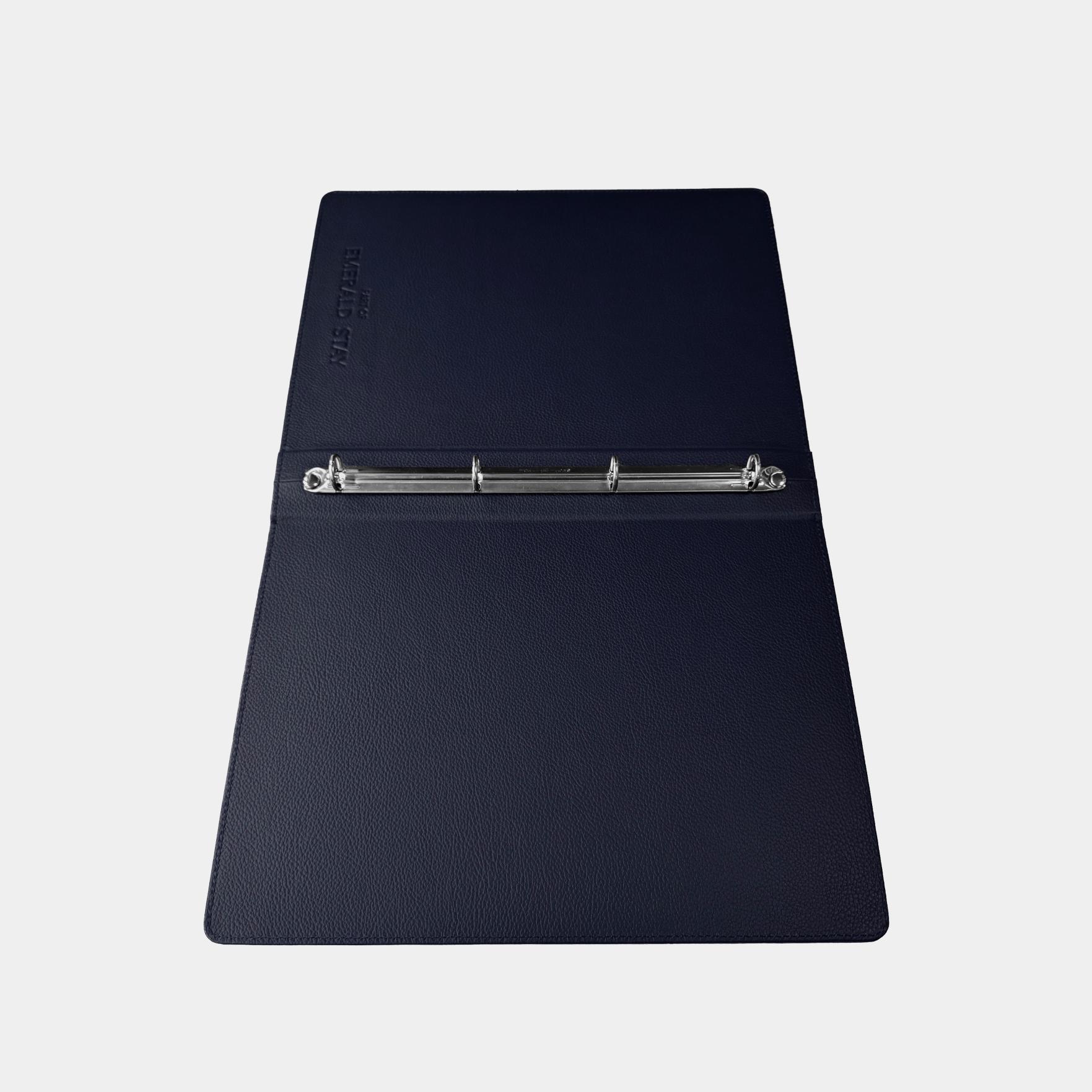 A4 leather ring binder for hotel and resort directories 