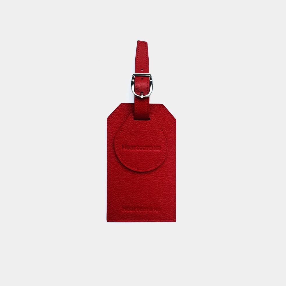 Leather AirTag Pouch with luggage tag for travelling