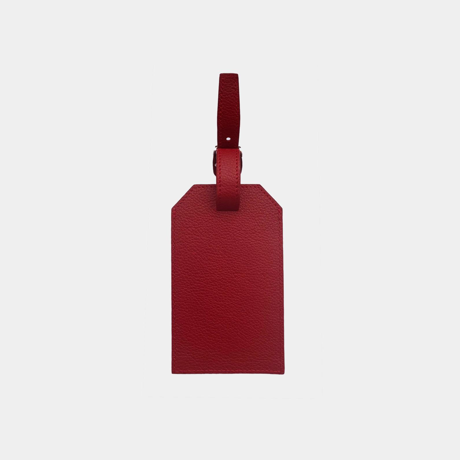 Leather AirTag Pouch with luggage tag for travelling