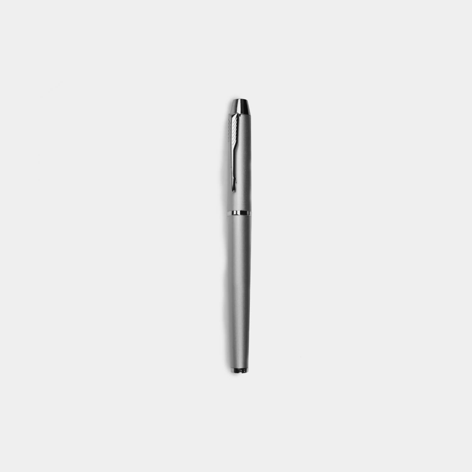 Luxury classic slim rollerball pen with aluminium, aluminium alloy and metal alloy, black and blue inc. Engraved with your company logo