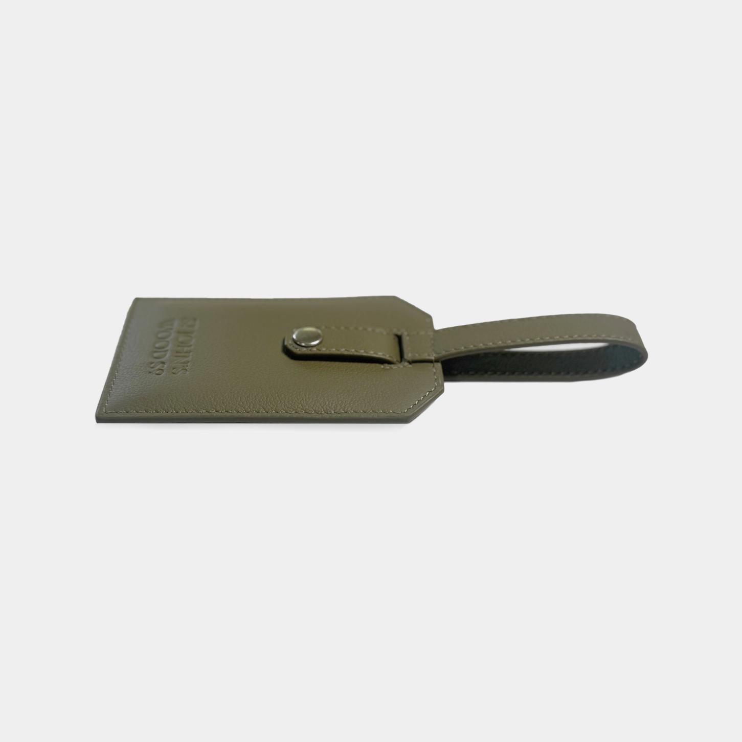 Leather cloakroom luggage tags with 2 cards for guest cloakroom retrieval 