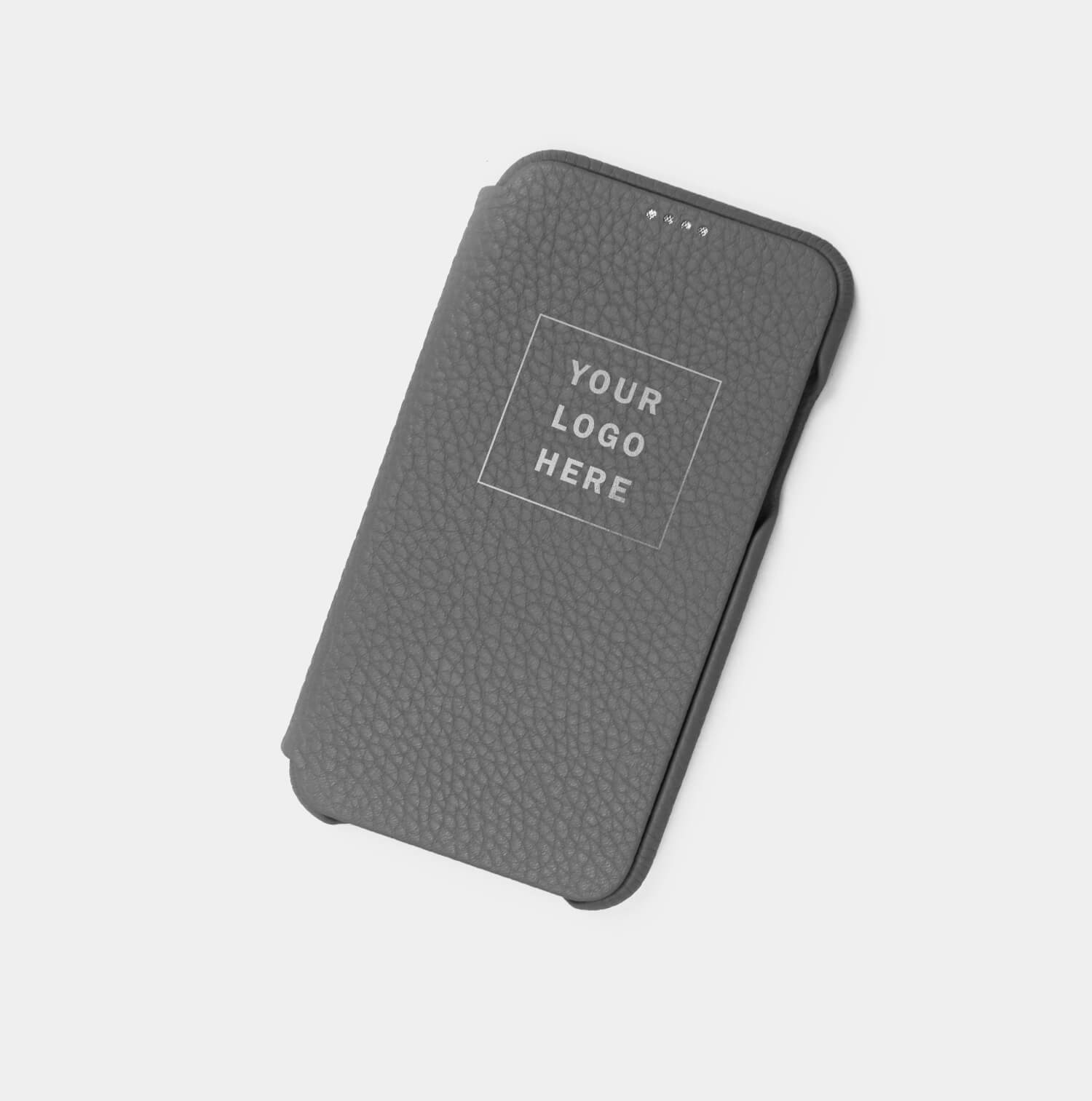 Pebble grain leather phone flip over screen cover and case to protect the phone for all models with two card slots