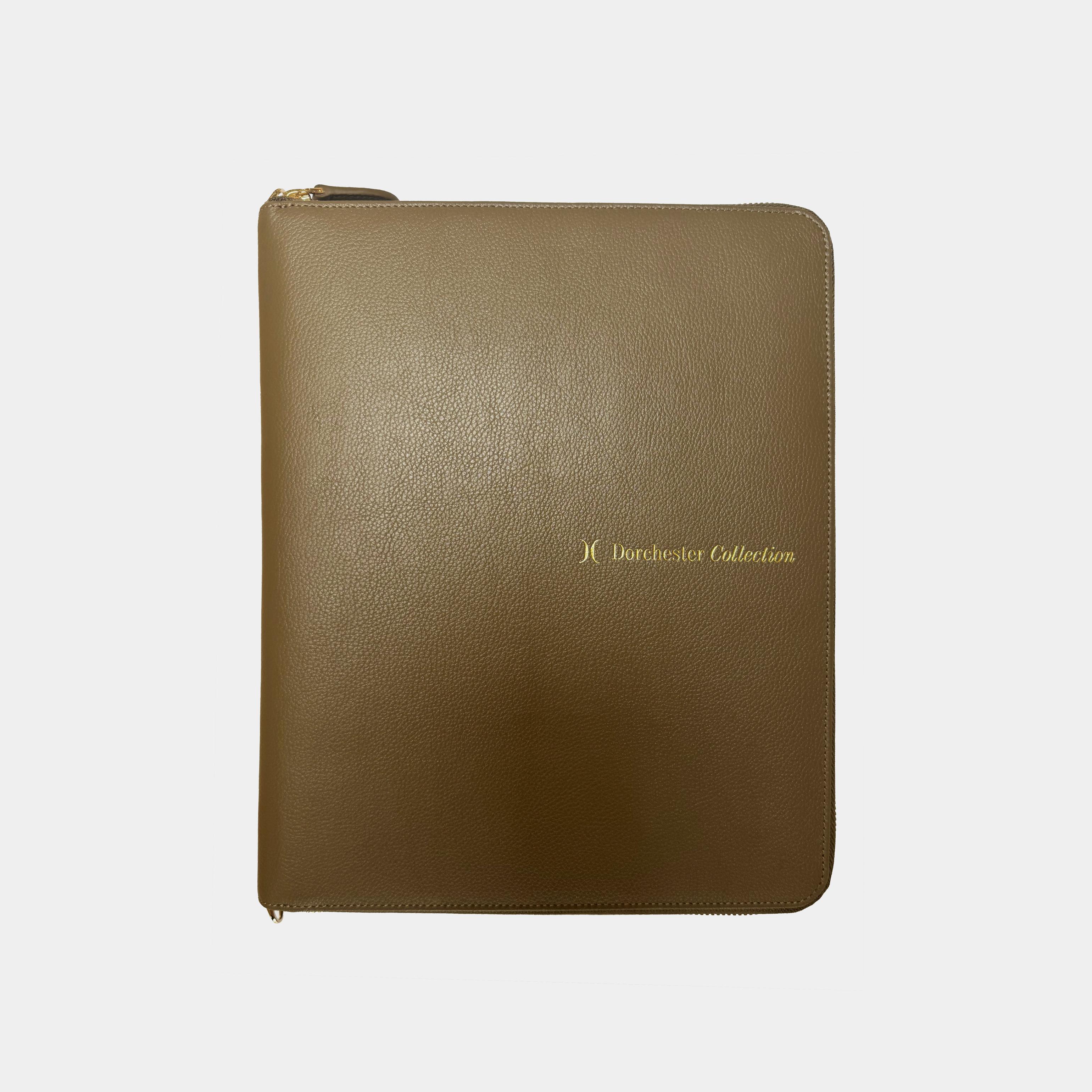 Bespoke 10.9 iPad case designed for hotels and reservations in luxurious leather