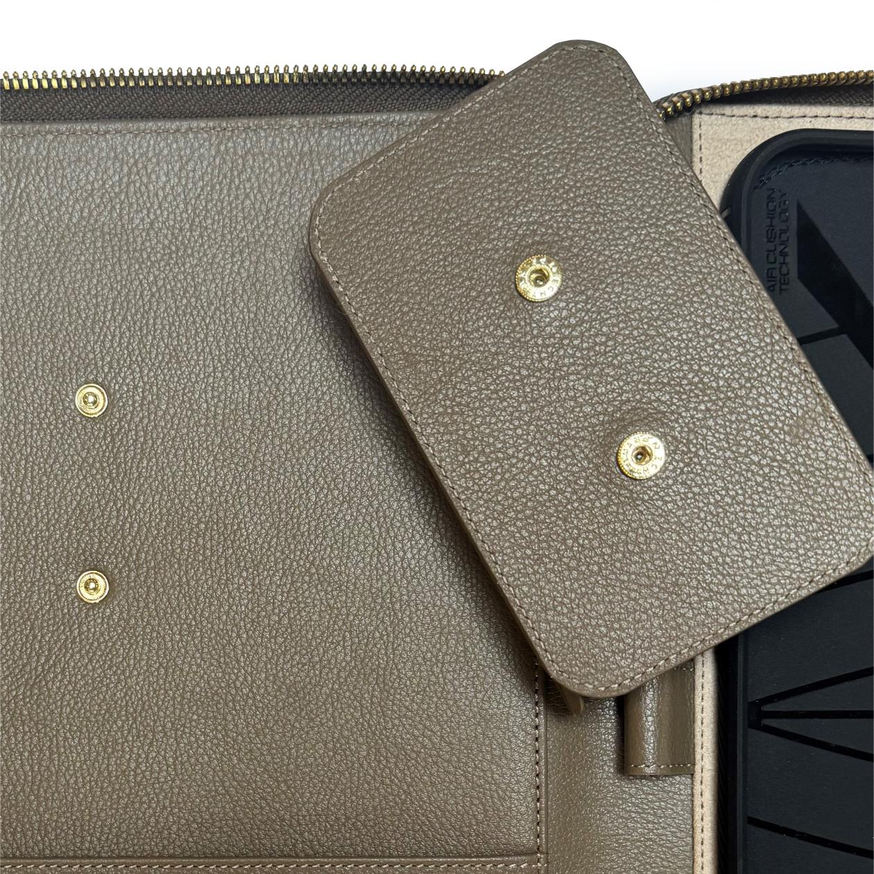 Bespoke 10.9 iPad case designed for hotels and reservations in luxurious leather