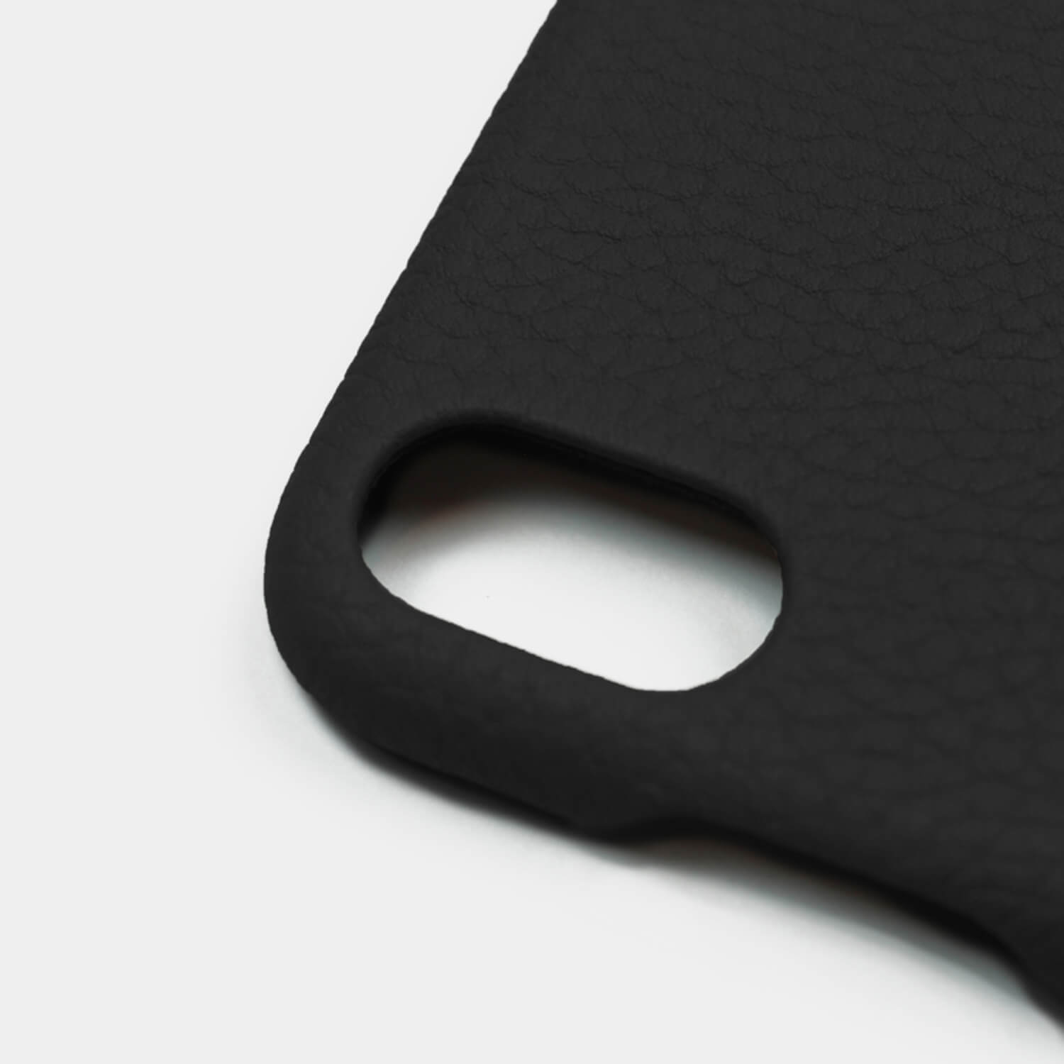 Pebble grain leather iPhone case for all models, moulds to the case to protect the iPhone