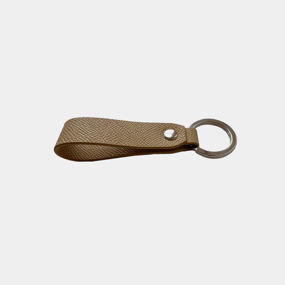 Long loop keyring embossed with your branding to create a unique accessory