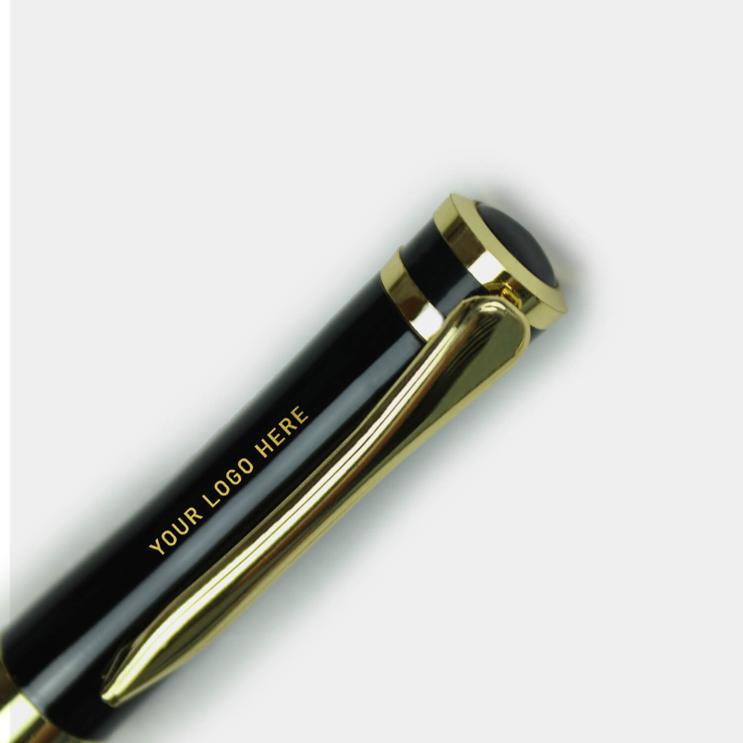 Luxury rollerball pen with aluminium alloy and aluminium detail with black and blue inc, engraved with your company logo