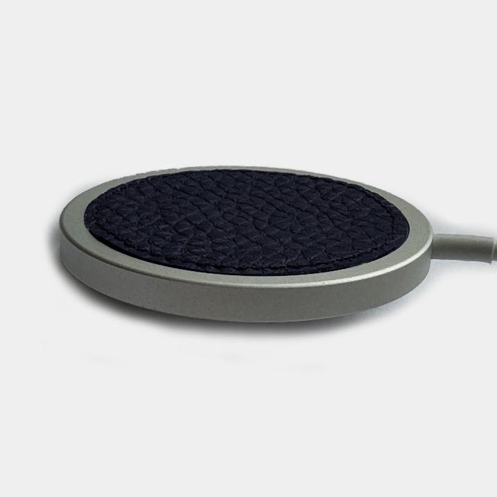 Leather bound wireless MagSafe charging device