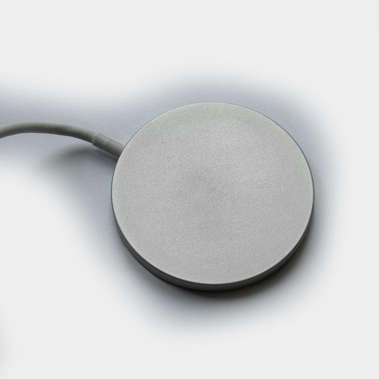 Leather bound wireless MagSafe charging device