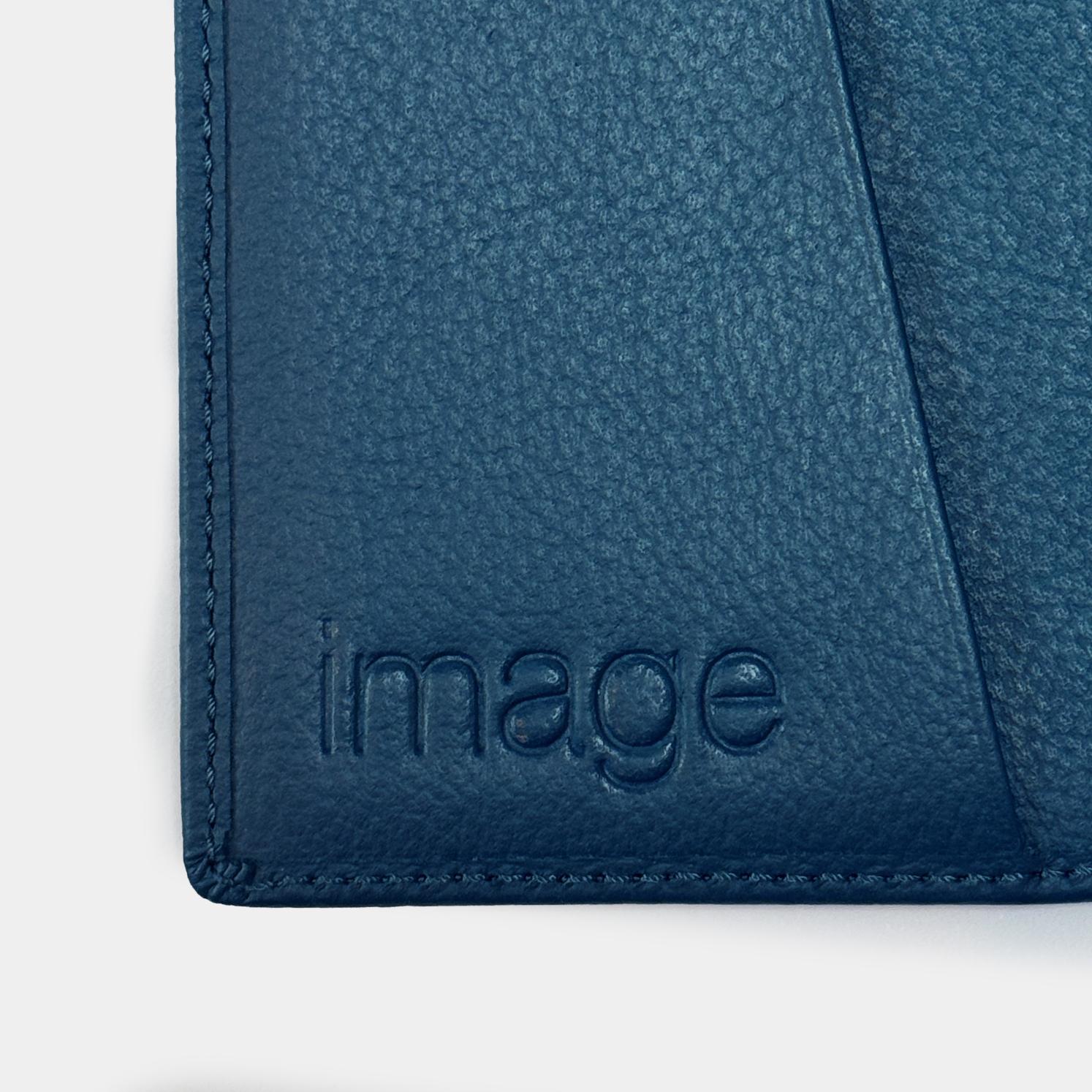 Fine grain leather passport case for passport and boarding pass, travel documents