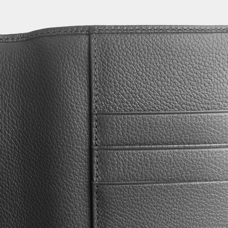 Fine grain leather passport holder for passport, important travel documents and credit cards