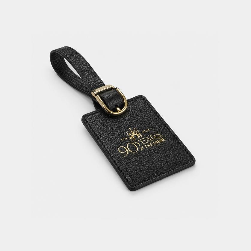 Leather rectangular bag tag, emboss your logo or event on the front and back