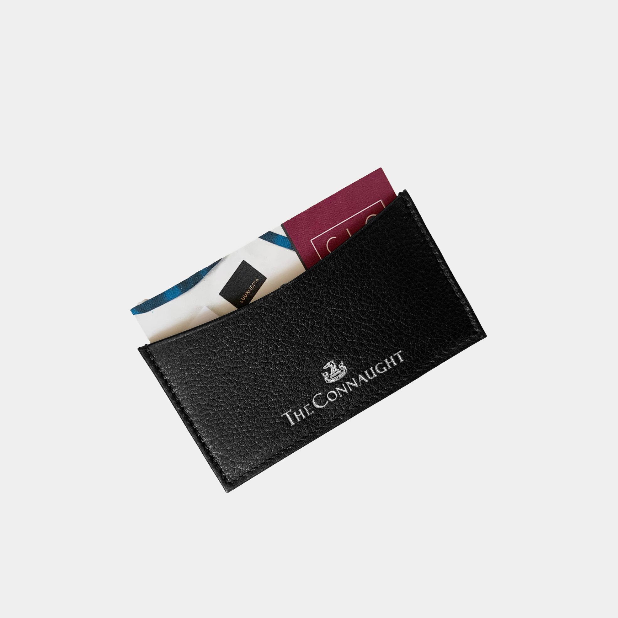 A4 landscape menu folder made from full-grain leather to accommodate a large menu