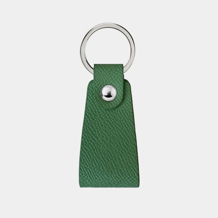 Luxury leather small loop keyring branded with your company logo and personalised to your branding