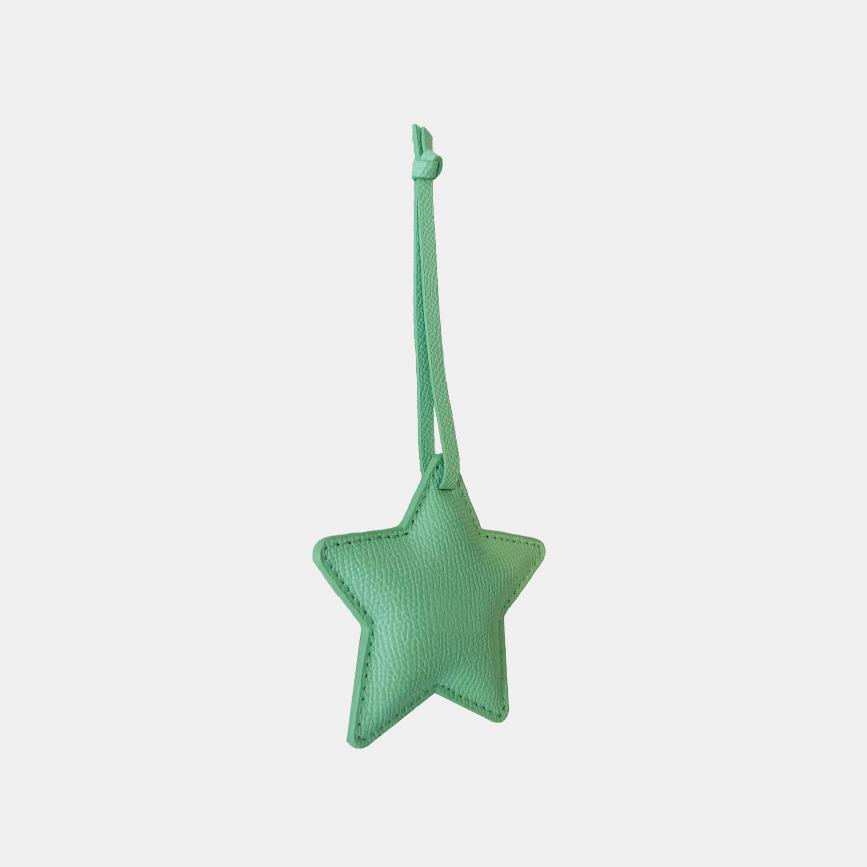 Leather padded star decoration, branded with your Company logo, a perfect gifting decoration