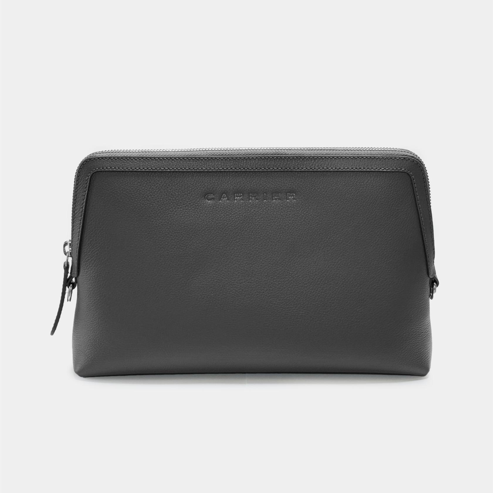 Leather travel pouch with across body strap to hold your travel essentials