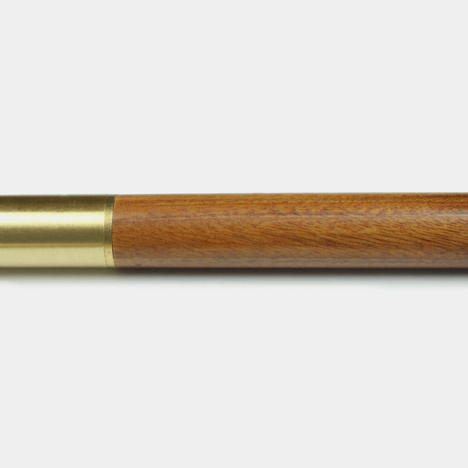 Wooden luxury rollerball pen with brass detail with black and blue inc. Engraved with your company logo