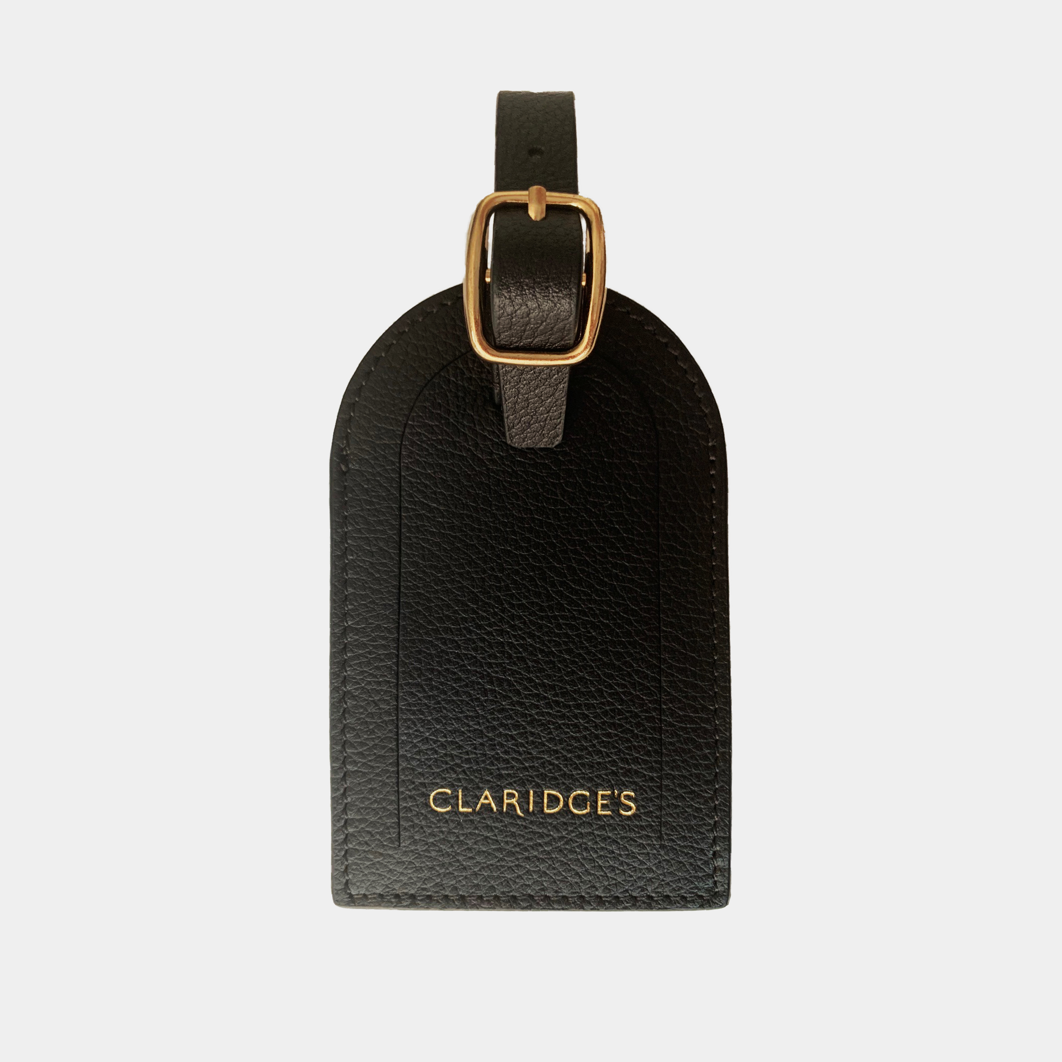 Classic luxury leather luggage tag, branded with your company logo for travel gifting