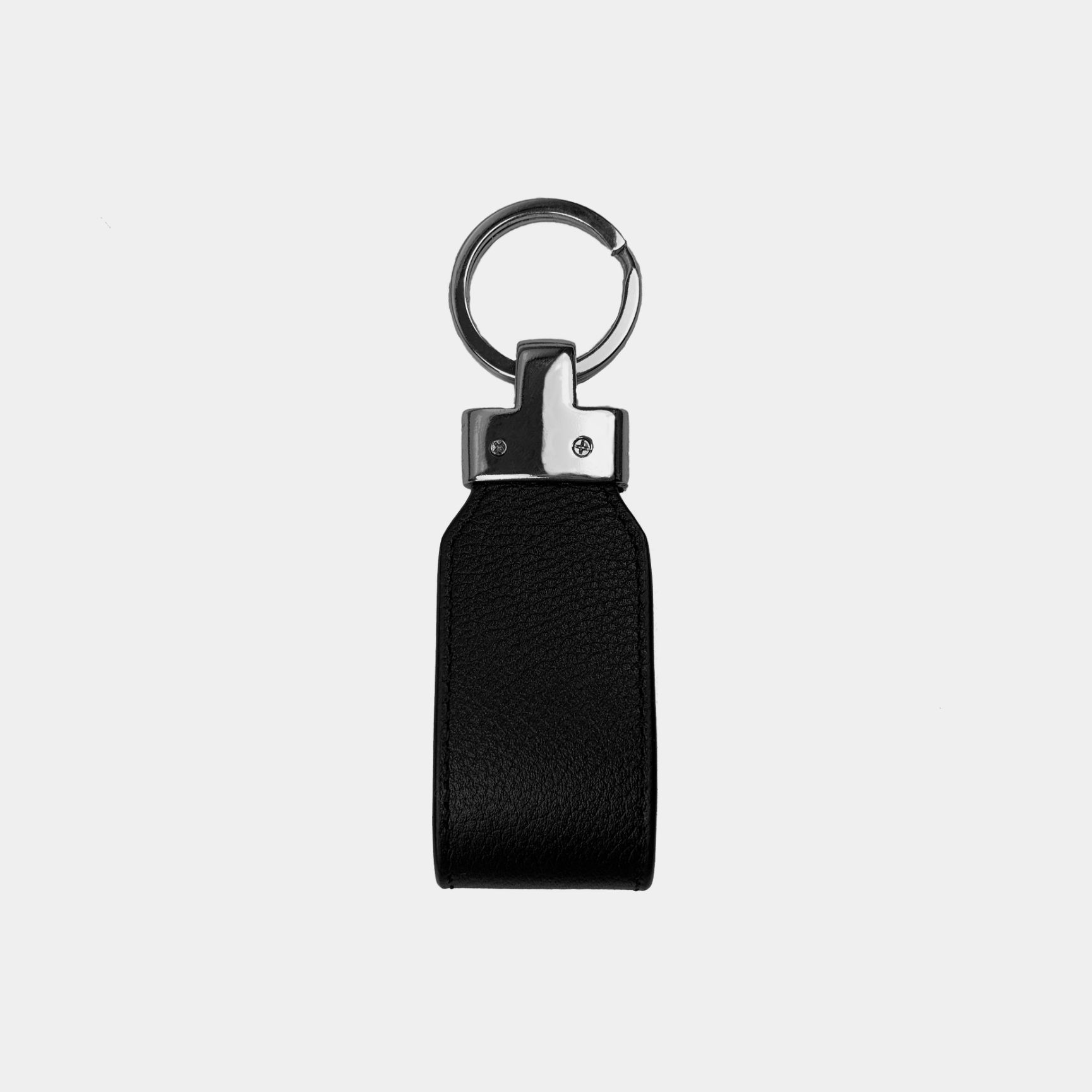 Luxury leather loop keyring branded with your company logo.