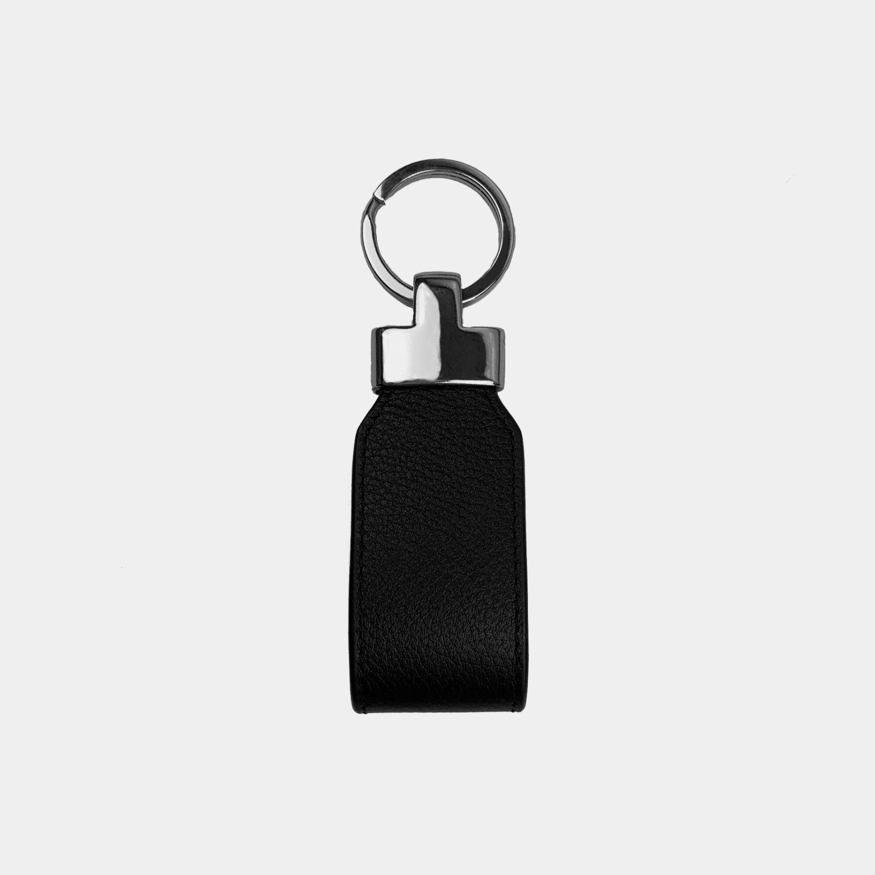 Luxury leather loop keyring branded with your company logo.