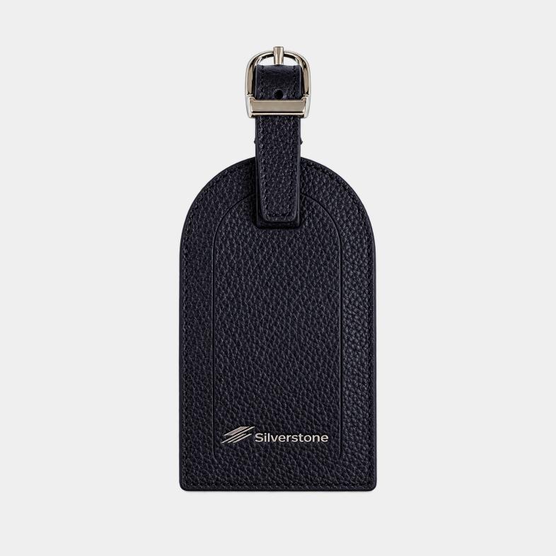 Classic luxury leather luggage tag, branded with your company logo for travel gifting