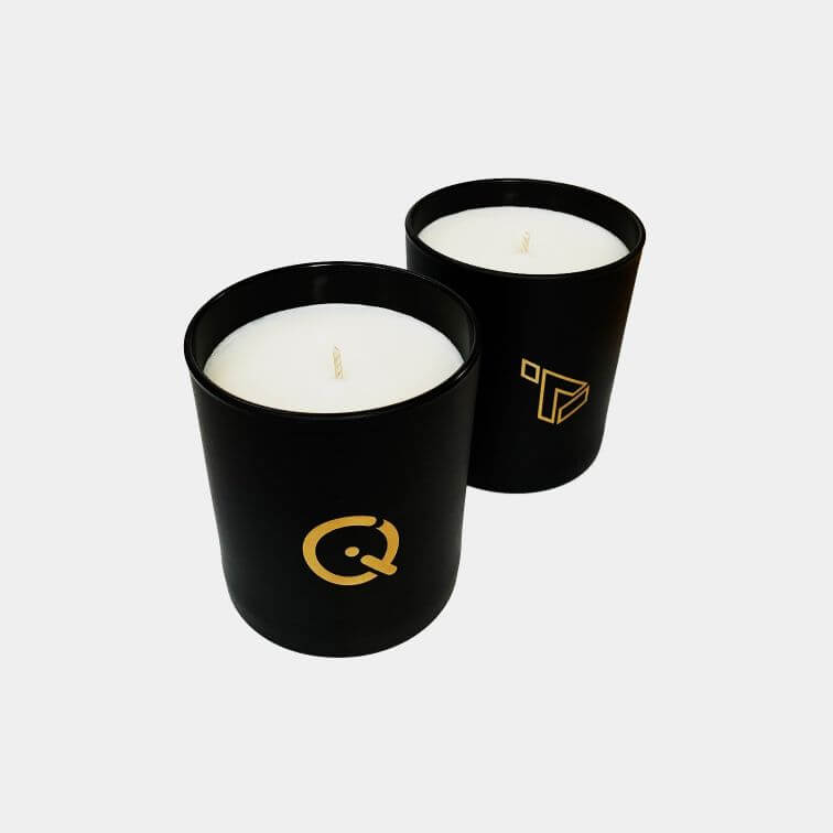 Luxury bespoke scented candle in branded vessel