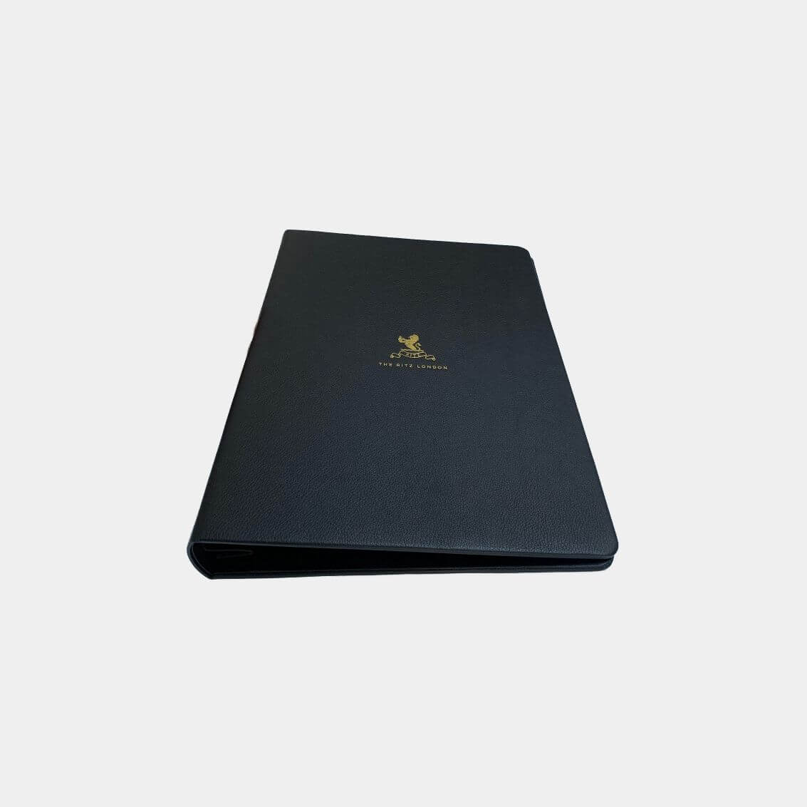 A4 leather wine list cover made to accommodate a large wine menu
