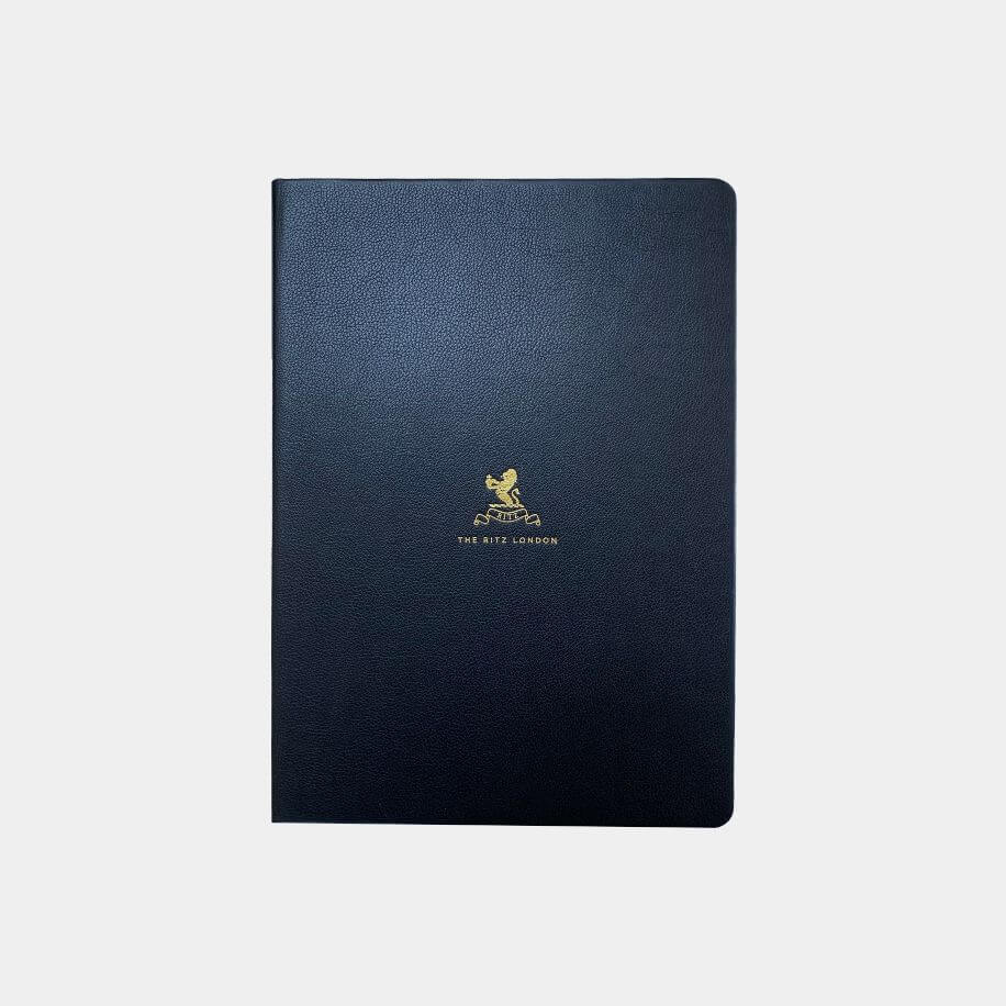 A4 leather wine list cover made to accommodate a large wine menu