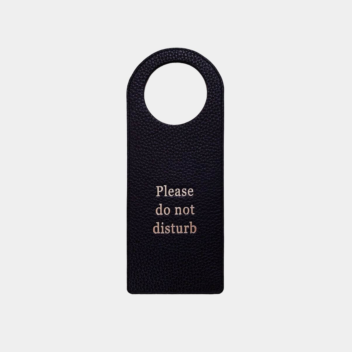 Luxury leather do not disturb sign for hotel doors
